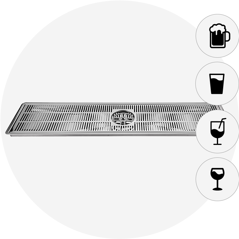 Drip tray flush mount with central glass rinser-icon