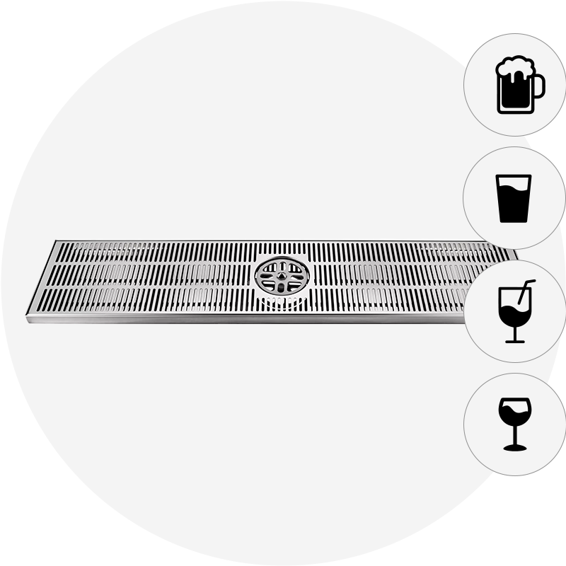 Drip tray with central glass rinser-icon
