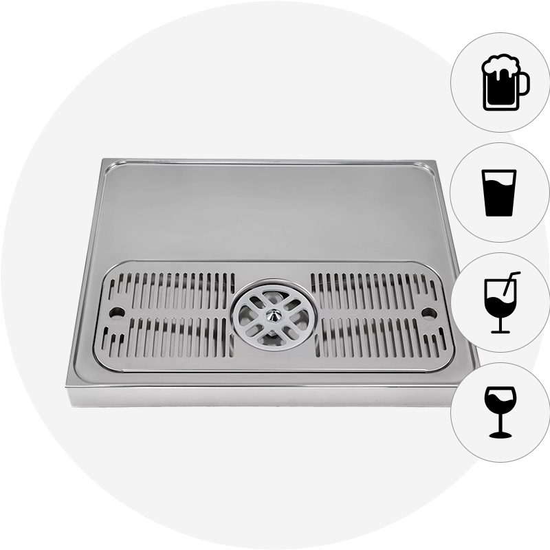 Drip trays space with glass rinser-icon